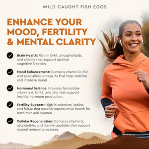 Ancestral Supplements Wild Caught Fish Eggs, 2400Mg, Omega-3 Supplement Supports Brain, Heart, Fertility and Inflammatory Health, Whole Food Source of Vitamin D, K2, and A, Non-Gmo, 180 Capsules
