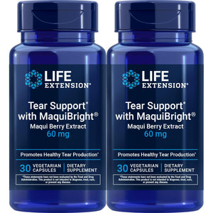Life Extension Tear Support with Maquibright 60 Mg, 30 Vegetarian Capsules (Pack of 2)