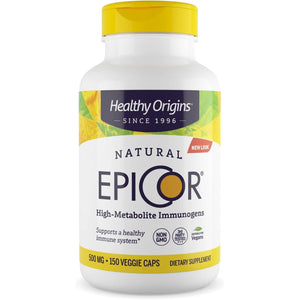 Healthy Origins Epicor 500 Mg, 150 Veggie Capsules - Featuring Clinically Studied Dried Yeast Fermentate - Supports Immune Function, Seasonal Wellness & Healthy Respiratory Health - 5 Month Supply