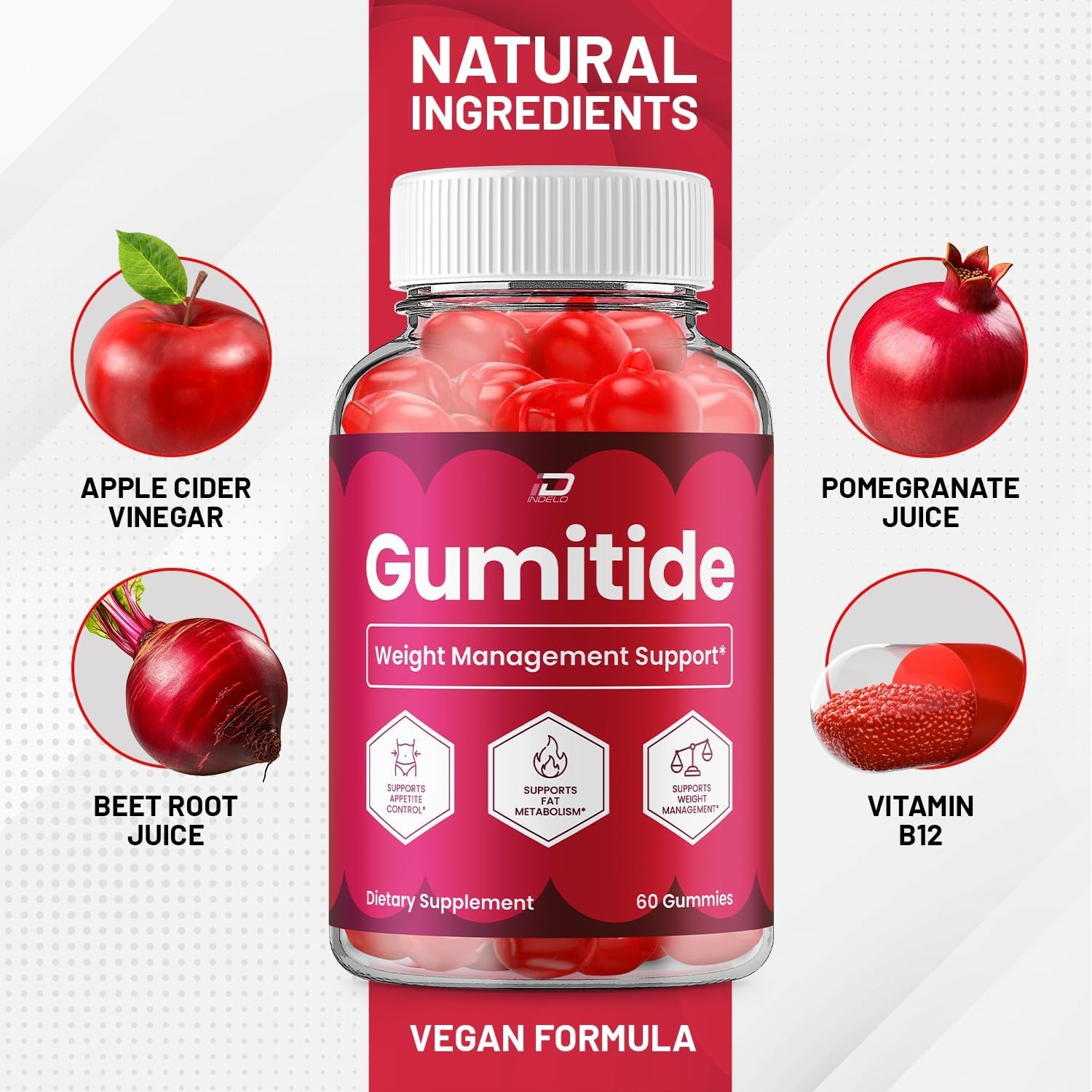 Gumitide ACV Gummies Supplement, Gumitide Gummy Advanced Formula Natural Ingredients, Reviews, 60 Gummies