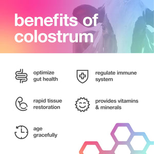 Pure Bovine Colostrum 180 Capsules - Antibiotic and Hormone Free - USA Sourced - All Natural - 100% First Milking