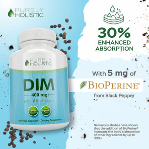 DIM Supplement 400MG | Extra Strength | Estrogen & Hormone Balance for Men and Women | Five Month Supply | Menopause, Prostate & Energy Support | Diindolylmethane | Vegan & Non-Gmo | 150 Capsules