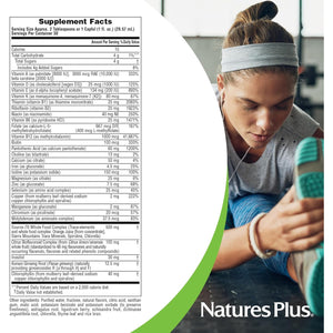 Naturesplus Source of Life Liquid, Tropical Fruit - 30 Fl Oz - Multivitamin & Mineral Supplement - Gluten Free, Vegetarian - 30 Servings
