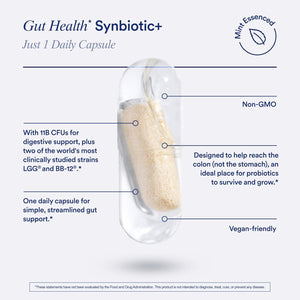 Ritual Synbiotic - Complete 3-In-1 Probiotic, Prebiotic, Postbiotic** - for Women and Men - to Support Gut, Digestive Health, Regularity, Bloating** - Vegan - One Daily Capsule - Mint - 30 Servings