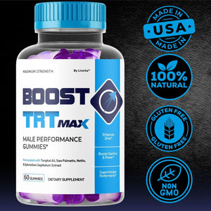 Boost TRT Max - Official Boost TRT Max Gummies for Men Advanced Natural Formula, Male Gummies for Maximum Performance & Support for Overall Wellness, Booster TRT Max for 1 Month