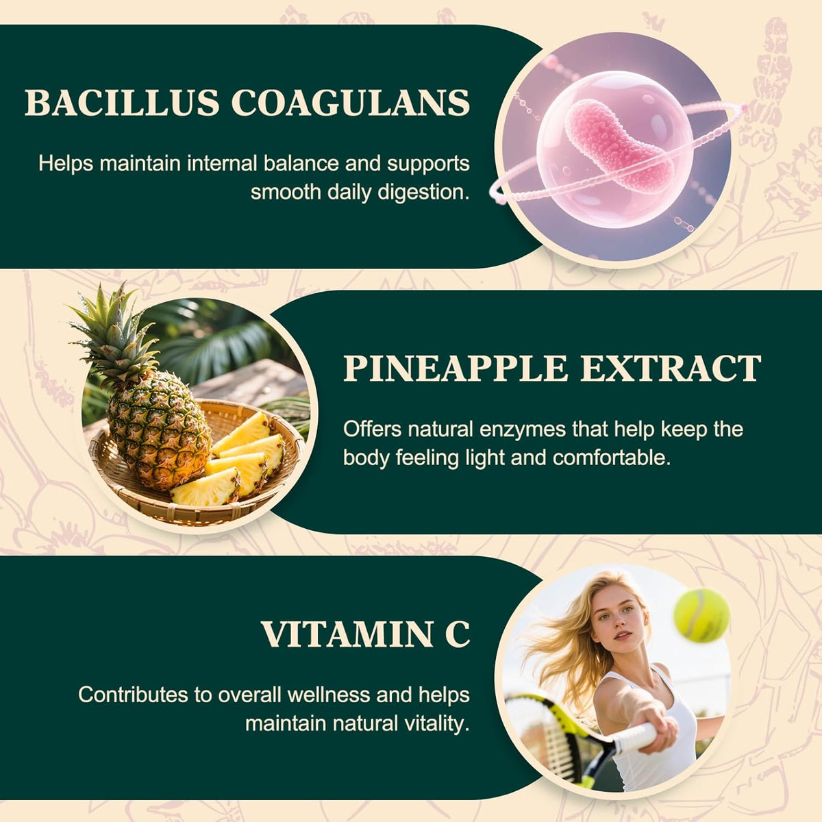 Probiotic Gummies for Women - Support for Feminine Wellness, Ph Balance, Probiotic Formula, Gluten-Free, Vegan, Tropical Pineapple Flavor, 60 Gummies (30 Servings)