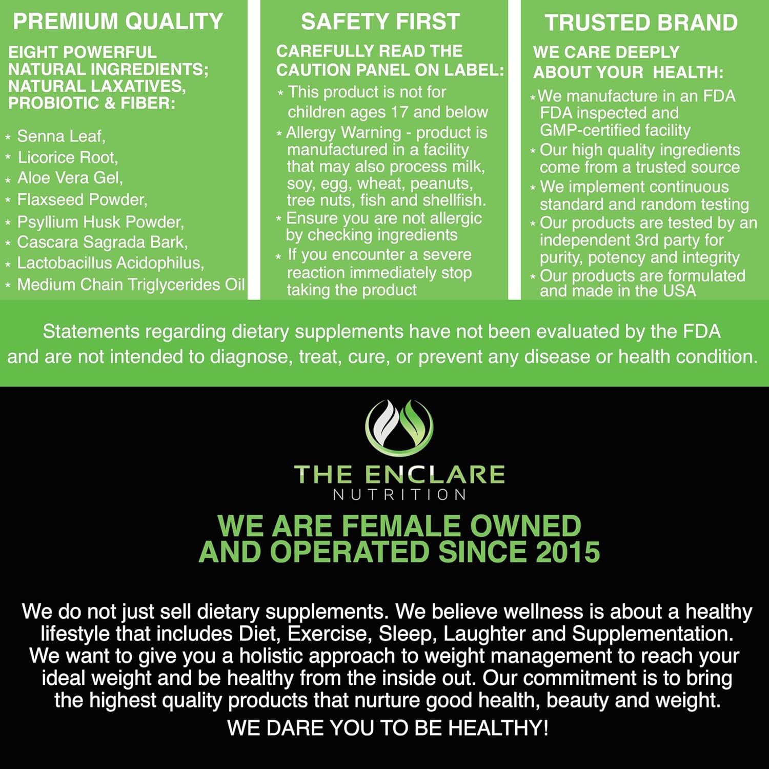 THE ENCLARE NUTRITION Colon Cleanse 15 Day Gut Cleanse Pills - Colon Cleanser for Women & Men - Psyllium Probiotic Laxatives for Constipation, Bloating Relief, Detox Cleanse Weight Loss Support (1)