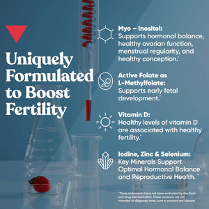 Conception for Her Fertility Gummies - Fertility Supplements for Women with Myo Inositol, Folate & More Essential Nutrients - Delicious Juicy Strawberry Hormone Balance Vitamins, 75 Ct Pectin Gummies