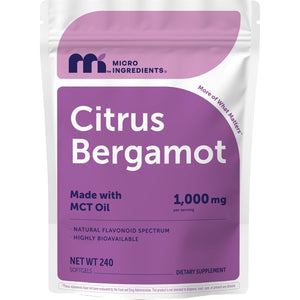 Micro Ingredients Citrus Bergamot Extract 1,000 Mg with MCT Oil, 240 Softgels, 80-Day Supply | with Naturally Occurring Flavonoids & Polyphenols | Non-Gmo, Gluten Free, No Soy