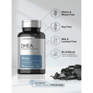 Horbäach DHEA 50Mg | 150 Tablets | Non-Gmo, Gluten Free Supplement