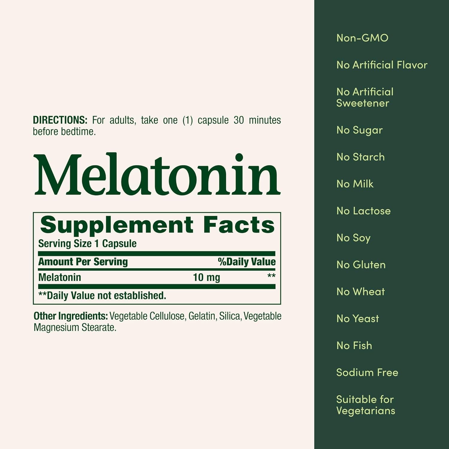 Nature'S Bounty Melatonin, 100% Drug-Free Sleep Aid, Dietary Supplement, 10 Mg, 60 Count
