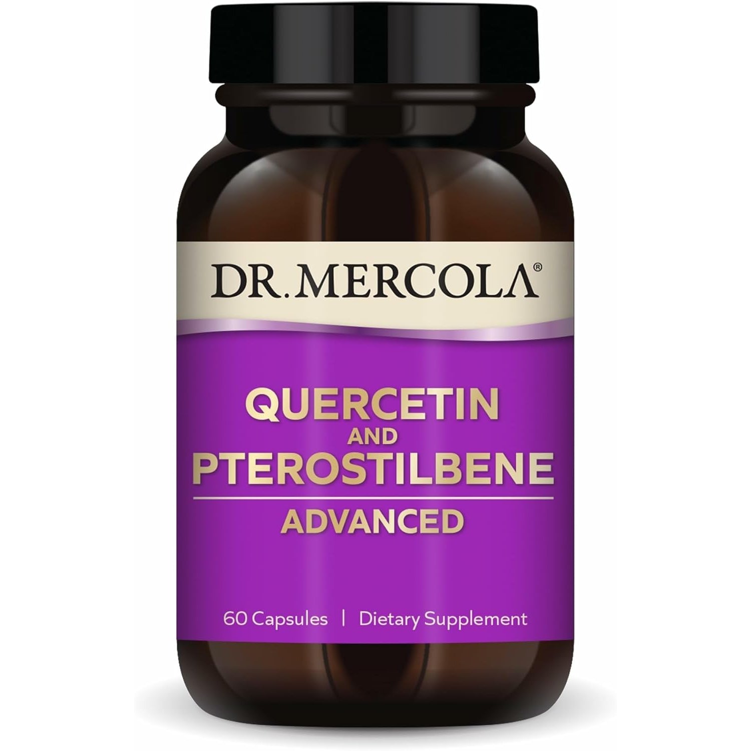 Dr. Mercola Quercetin & Pterostilbene Advanced - Supports Respiratory & Immune Health - 500 Mg Quercetin - High-Bioavailability Formula - Non-Gmo, Gluten-Free & Soy Free - 60 Capsules (30 Servings)