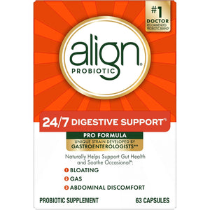 Align Probiotic, Pro Formula, Probiotics for Women and Men, Probiotics for Digestive Health, Men and Womens Probiotic Capsules Help Relieve Occasional Bloating & Gas*, 63 Capsules