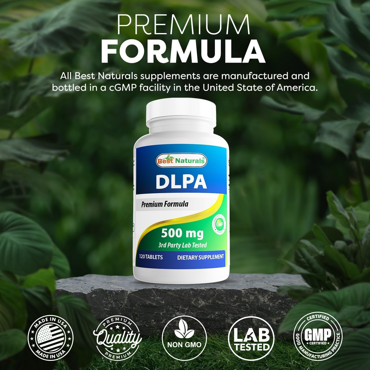 Best Naturals DLPA 500 Mg 120 Tablets