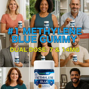 Methylene Blue for Humans USP Pharma Grade 7Mg and 14Mg Dose - 3Rd Party Certified Quality - Sugar Free Vegan - Berry Flavor 60 Gummies