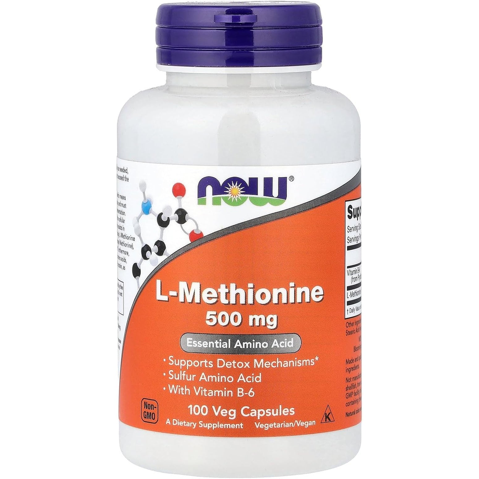 Now Foods L-Methionine 500 Mg 100 Caps