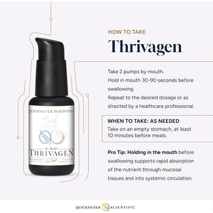 Quicksilver Scientific Thrivagen - Women'S Health Supplement with 15 Energy, Hormone Balance & Adrenal Support Botanicals - Adaptogenic Herbs with Shatavari, Rhodiola & Maca Root (1.7Oz / 50Ml)