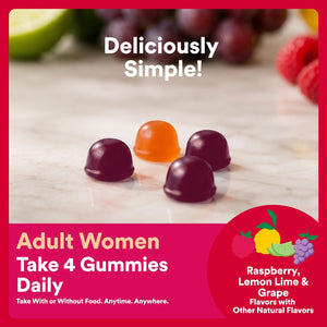 Smartypants Organic Women'S Multivitamin Gummies: Biotin, Probiotics, Methylfolate, Omega 3 (ALA), Vitamin D3, C, Vitamin B12, B6, A, K & Zinc, Inositol, Gluten Free, 120 Count (30 Day Supply)