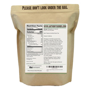 Anthony'S Organic Wheatgrass Powder, 8 Oz, Grown in USA, Whole Leaf, Gluten Free, Non GMO