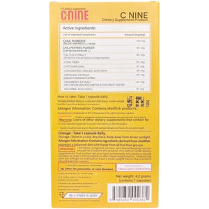 C-Nine C9 Dietary Supplement 7 Caps with Chia, Chili, Cactus & Cranberry