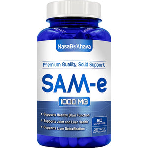 Extra Strength Sam-E Supplement | Same S-Adenosyl-L-Methionine 1000Mg per Serving for Bone and Mood Support Supplement | Made in the USA Non-Gmo and Gluten Free (45 Day Supply) (Single)