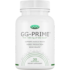 Gg-Prime™ Geranylgeraniol Supplement – 150Mg Gg-Gold® from Annatto – Supports Coq10 Production, Muscle & Bone Health – 30 Softgels