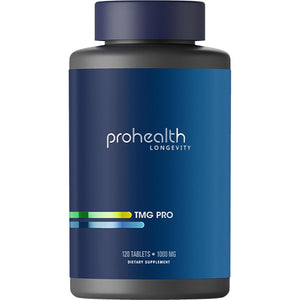 Prohealth Longevity | TMG Supplements (Trimethylglycine), Betaine Anhydrous - 1,000 Mg, 120 Tablets - Methylation Support (120 Count (Pack of 1))