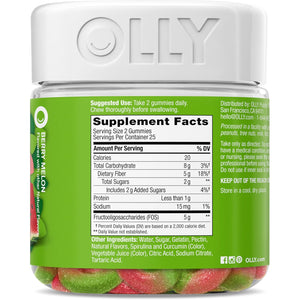Olly, Fiber Gummy Rings, 5G Fos Prebiotic Fiber, Digestive Health Supplement,* Strawberry Watermelon Flavored, 25 Day Supply, 50 Count
