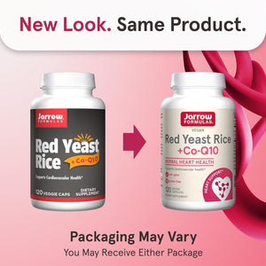 Jarrow Formulas Red Yeast Rice 1200 Mg & Coq10 100 Mg per Serving - 120 Veggie Caps, 60 Servings - Herbal Heart Health Dietary Supplement - Supports Cellular Health - Vegan (Pack of 2)