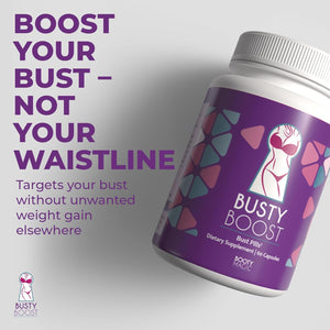Busty Boost Breast Enhancement Pills - Enhancement & Enlargement Pills for Bigger Boobs & Growth. Natural Fenugreek, Saw Palmetto & Maca Formula. Fuller, Firmer Breasts in 1-2 Months – Made in USA