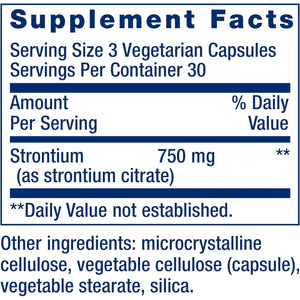 Life Extension Strontium Caps, Trace Mineral for Advanced Bone Health Support, Gluten Free, Non-Gmo, Vegetarian, 90 Capsules