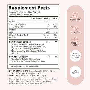 Alaya Multi Collagen Powder - Type I, II, III, V, X Hydrolyzed Collagen Peptides Protein Powder Supplement with MSM + GC (Chocolate)