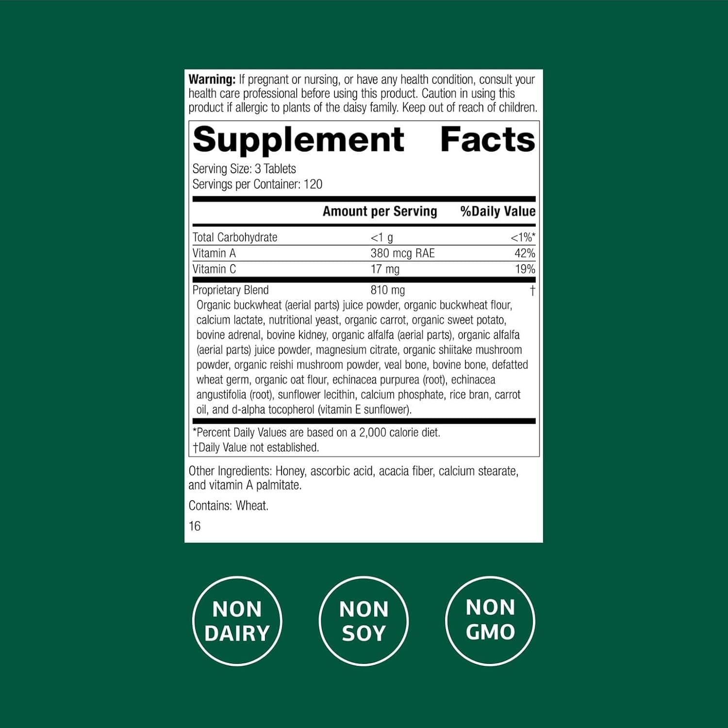Standard Process Cataplex A-C-P Healthy Cell & Tissue Dietary Supplement - Non-Dairy & Non-Soy - Vascular & Immune Supplement Care - 360 Tablets (120 Servings)