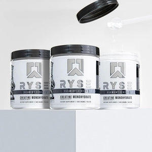 RYSE Creatine Monohydrate Powder - Unflavored - Supports Men & Women Lean Muscle Growth, Strength, Power, and Endurance - Helps Reduce Fatigue and Improve Workout Recovery - 60 Servings