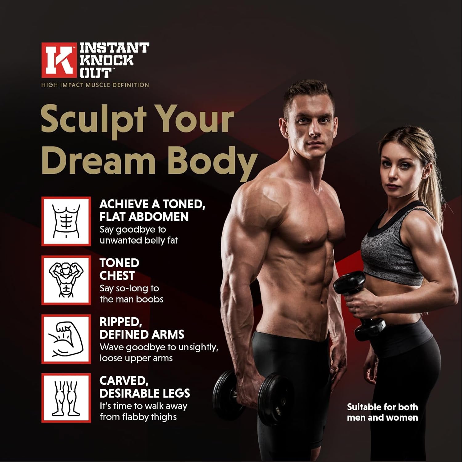 Instant Knockout - Fat Burner Weight Loss Shredding Formula - All Natural Ingredients