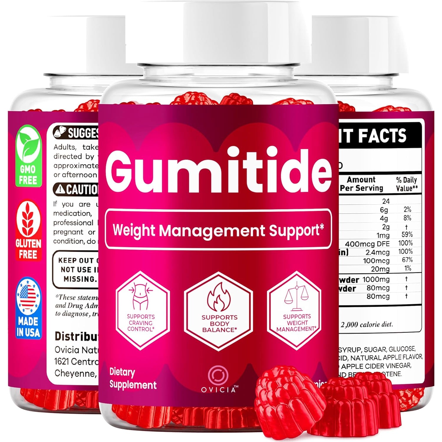 (3 Pack) Gumitide Gummies - Gumi Tide Support Advanced Formula Gummy Maximum Strength, Daily Gumitidegummies Premium All Natural Ingredients Overall Health & Wellness Reviews, 180 Gummies for 3 Months