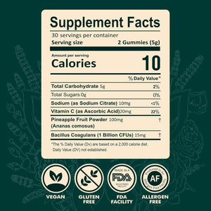 Probiotic Gummies for Women - Support for Feminine Wellness, Ph Balance, Probiotic Formula, Gluten-Free, Vegan, Tropical Pineapple Flavor, 60 Gummies (30 Servings)