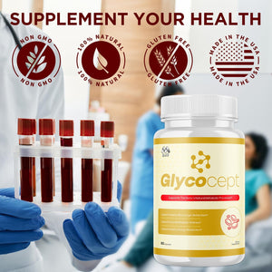 Glycocept Capsules, Official Glycocept Pills with All Natural Ingredients, Advanced Glycocept Capsules Health and Wellness Vitamin Supplement for Maximum Strength Multivitamin Supports (60 Capsules)