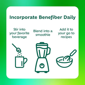 Benefiber on the Go Prebiotic Fiber Supplement Powder for Digestive Health, Daily Fiber, Unflavored - 28 Sticks (3.92 Ounces)