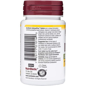 Nutribiotic – Defenseplus, 45 Tablets | 11 in 1 Immune Support with Vitamin C, Zinc, Grapefruit Seed Extract, Echinacea, Astragalus Root & Immune Boosting Extracts & Mushrooms | Vegan & Gluten Free