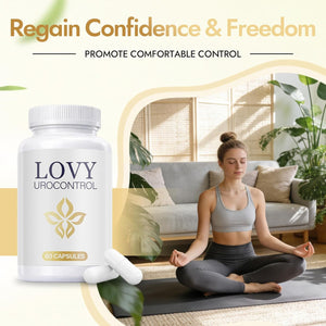 Lovy Urocontrol Capsules – Lovy Bladder Control Supplement with Magnesium, Cranberry & Pumpkin Seed, Herbal Blend for Men & Women, Non-Gmo & Gluten Free – 60 Capsules