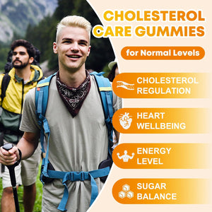 Cholesterol Supplements with 1200Mg Plant Sterols & Stanols, Guggul, Bergamot, Red Yeast Rice, Cholesterol Complex Gummies Support Healthy Cholesterol Levels, Pineapple Flavor, 60 Counts