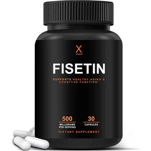 HUMANX Fisetin 500Mg - 98% Pure Fisetin Supplement - Powerful Serving Size (Similar to Apigenin, Luteolin, Quercetin) Senolytic Activator - Natural Polypheonols - USA Made, Non-Gmo Fisetin Capsules