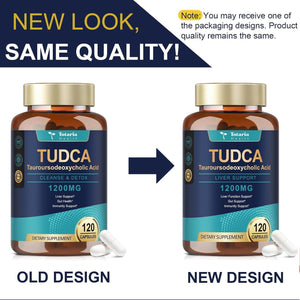Totaria TUDCA Supplement 1200Mg (Tauroursodeoxycholic Acid), 120 Capsules, Ultra Strength TUDCA Bile Salts Liver Supplements, Pure Tudca for Liver and Gallbladder Repair, Gut Health