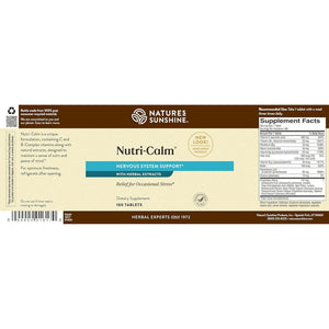 Nature'S Sunshine Nutri-Calm- Herbal Stress Relief Supplement for Natural Relief, Mood Support and Boost, Nervous System Support - 100 Count