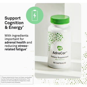 Neuroscience Adrecor - Adrenal Support Supplements with Rhodiola, L-Tyrosine, B Vitamins & Magnesium - Cortisol Detox for Women & Men for Stress Fatigue and Energy Support (180 Ct)