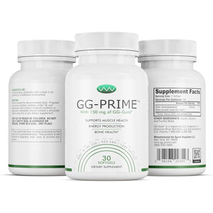 Gg-Prime™ Geranylgeraniol Supplement – 150Mg Gg-Gold® from Annatto – Supports Coq10 Production, Muscle & Bone Health – 30 Softgels