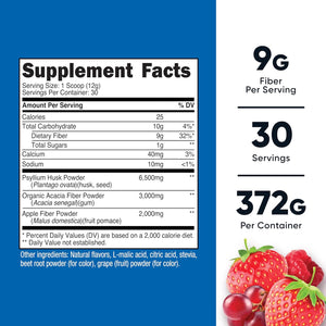 Nutricost Soluble Fiber (Berry Flavored) 30 Servings - Vegan, Non-Gmo, Gluten Free