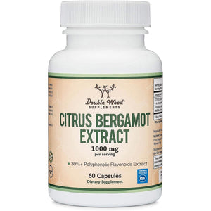 Citrus Bergamot Supplement - NSF Certified - Supports Healthy Cholesterol & Triglyceride Levels - 1000Mg, 60 Capsules (Bergamonte Standardization) by Double Wood