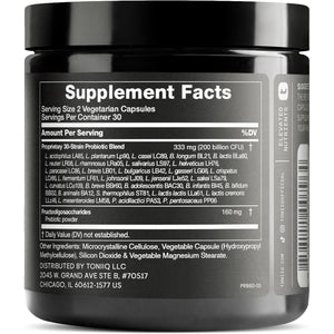 Toniiq 200 Billion CFU Probiotic Supplement 30 Verified Third-Party Tested Strains - Fully Shelf-Stable Probiotics Formula with Prebiotic Blend - Extended Release Capsules